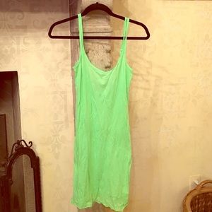 Lime green low back mini dress